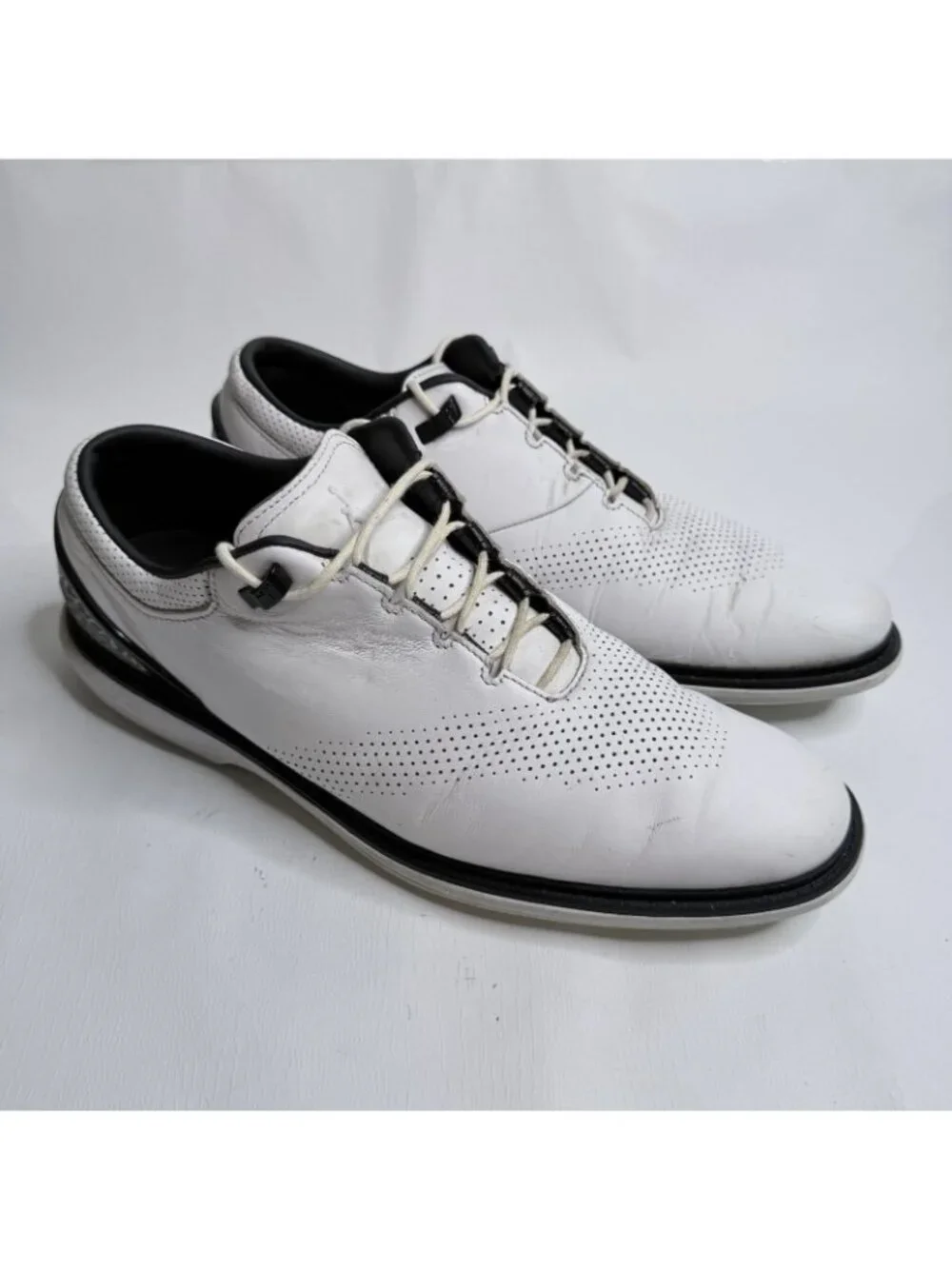 Jordan Flight Runner Golf Shoes Mens 13 White Black Elephant Print 795183-101